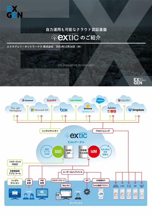 自力運用も可能なクラウド認証基盤Exticのご紹介