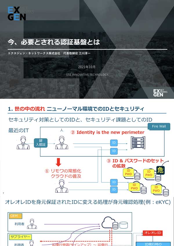 今、必要とされる認証基盤とは