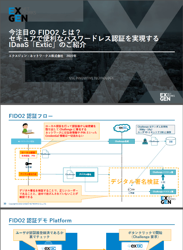 FIDO2解説とExitcにおけるパスワードレス認証のご紹介